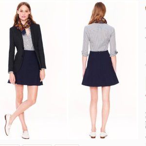 J Crew Fluted Skirt Navy sz 4